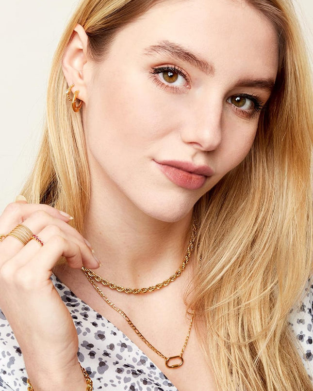 Ketting Twisted Chain Goud kleur Stainless Steel