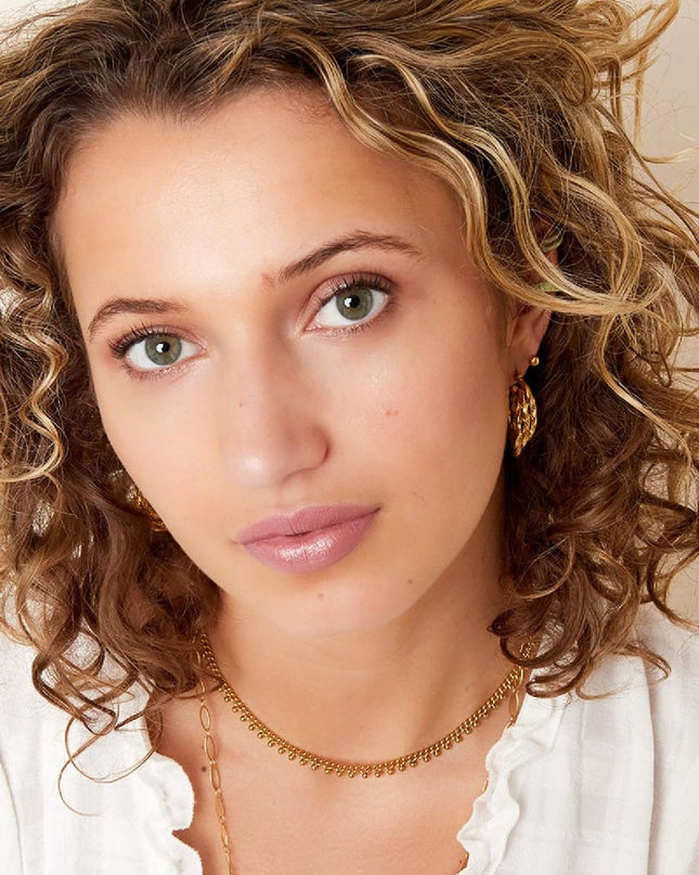 Roestvrijstalen ketting stippen Zilver Stainless Steel