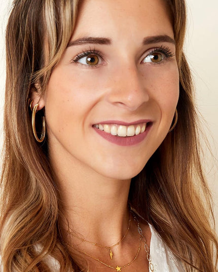 RVS ketting ster Goud kleur Stainless Steel