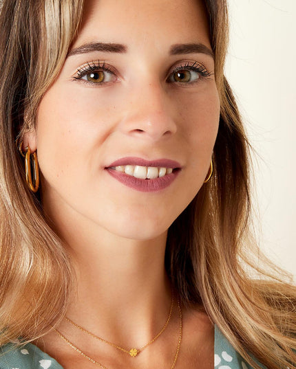 RVS ketting klavertje Goud kleur Stainless Steel