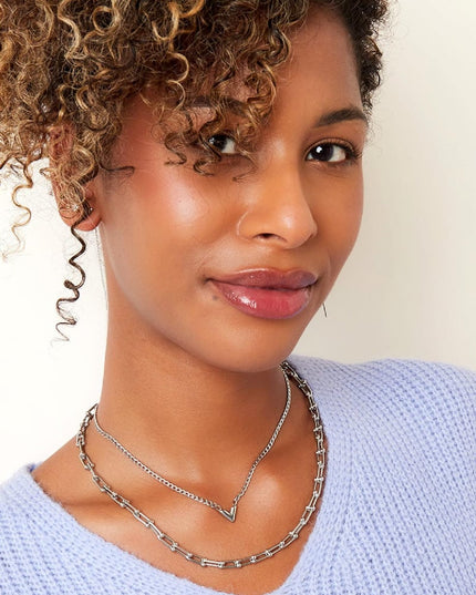 Edelstalen Ketting Letter V Goud kleur Stainless Steel