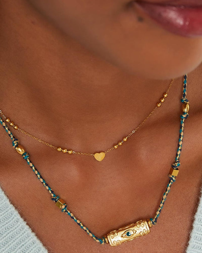 RVS ketting hart Goud kleur Stainless Steel