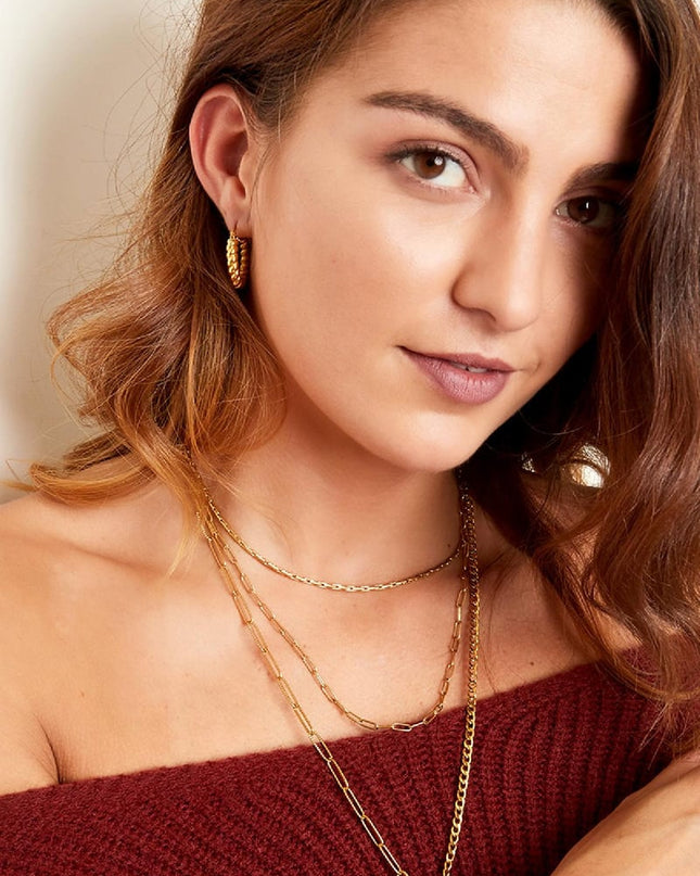 Dubbele roestvrijstalen ketting Goud kleur Stainless Steel