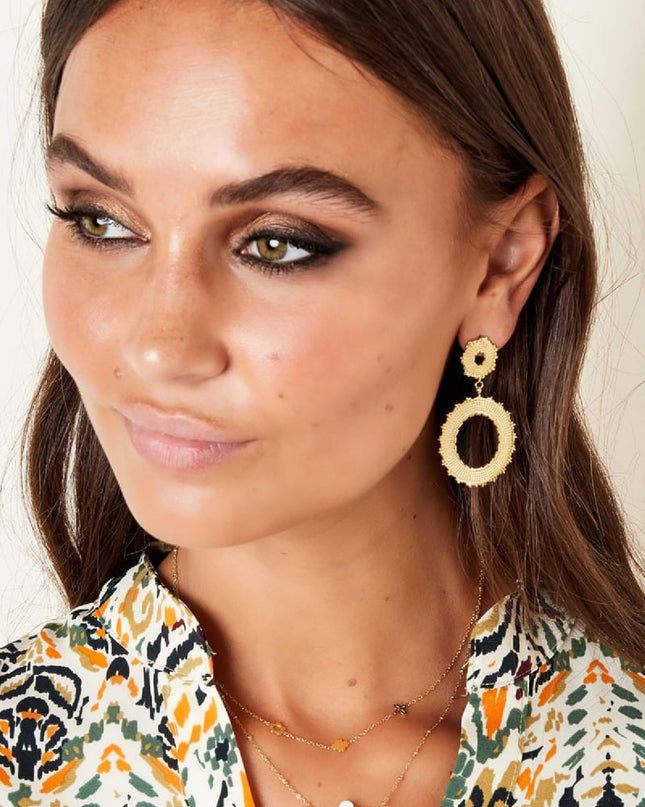 Ketting zeeschelp klaver Goud kleur Stainless Steel