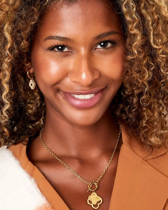 Ketting statement klaver Zilver Stainless Steel