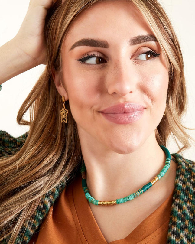 Ketting verschillende kralen Paars polymer clay