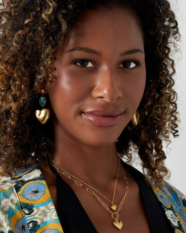 dubbele schakelketting met hartjes