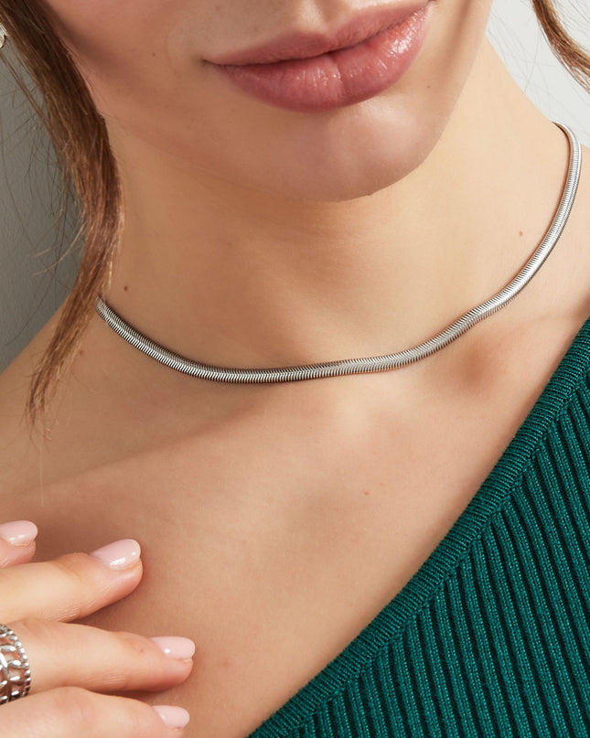 Ketting plat met print - Goud kleur-4.0MM