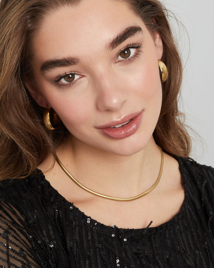 Ketting plat met print - Goud kleur-4.0MM