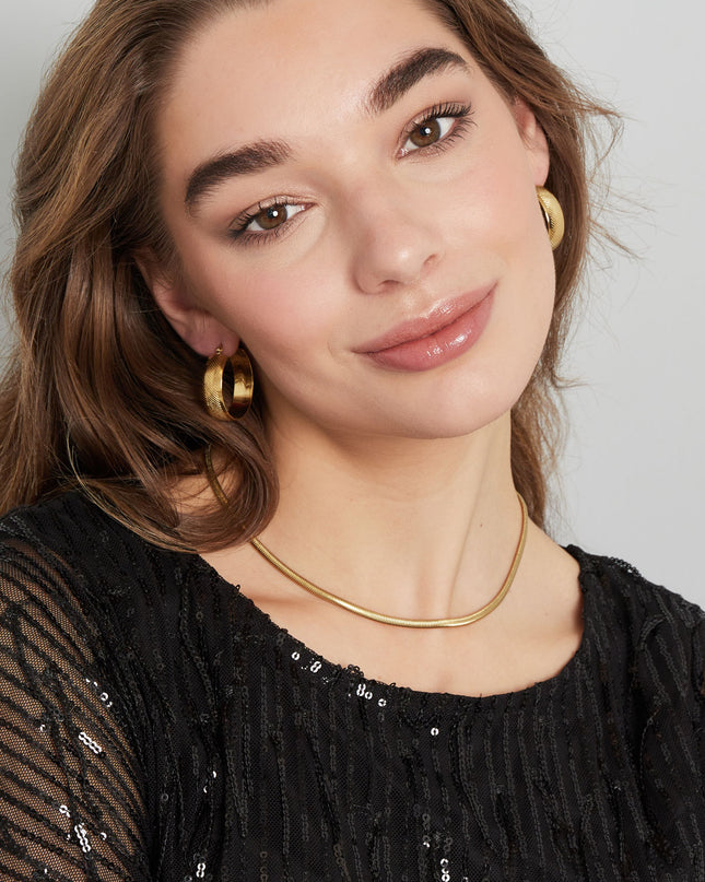 Ketting plat met print - Goud kleur-4.0MM