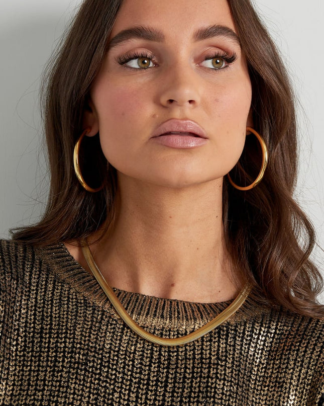 Unisex ketting plat gevlochten - zilver-8.0MM