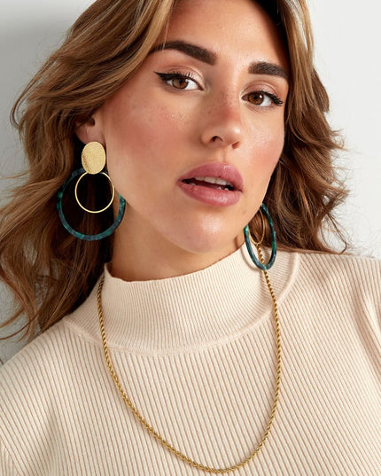 Unisex Roestvrijstalen Gedraaide Ketting 60CM - Goud kleur-3.0MM