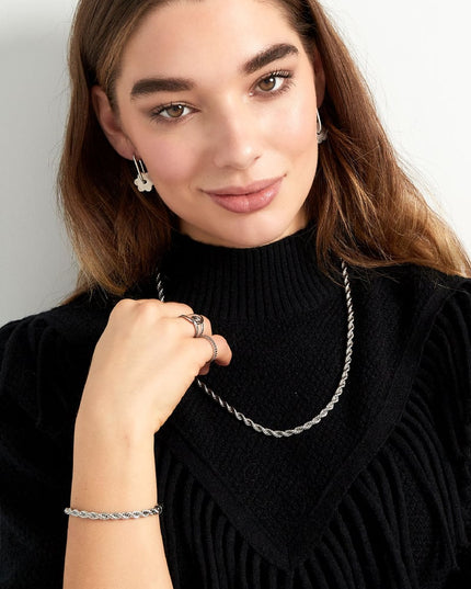 Unisex ketting dik gedraaid 60cm - Goud kleur-4.5MM