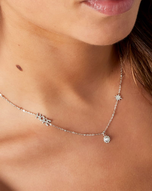 bolletjes ketting met hope en hangers