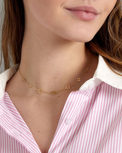 Klassieke klaver tjevier bedels ketting