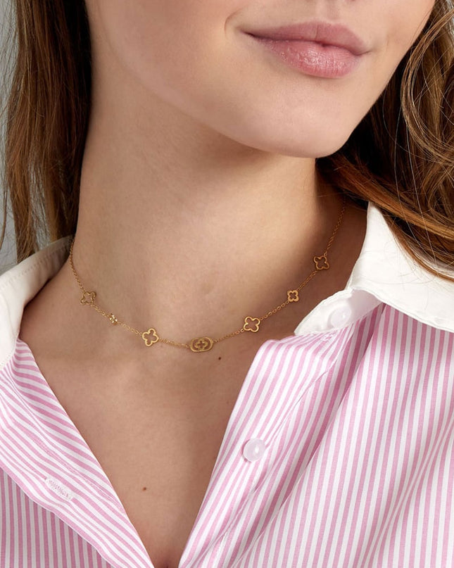 Klassieke klaver tjevier bedels ketting