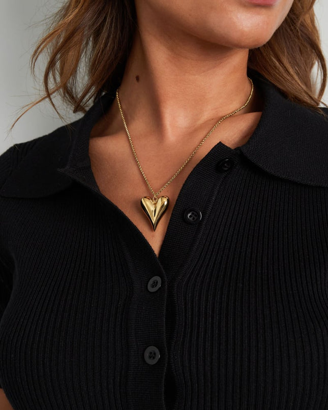 simpele ketting met iconisch hart medium