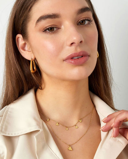 dubbele hart ketting