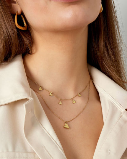 dubbele hart ketting