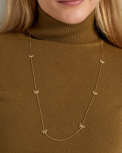 lange ketting met strikjes