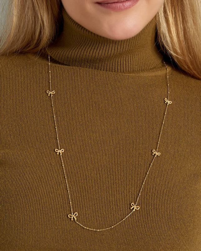 lange ketting met strikjes