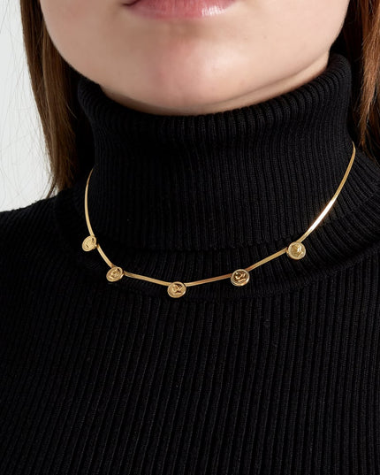 coin flat chain ketting