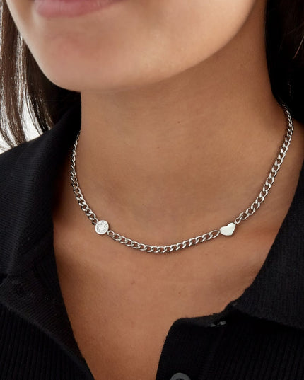 smile & heart chain ketting