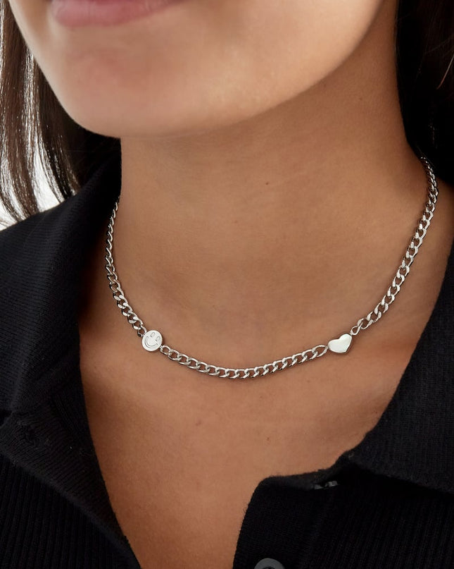 smile & heart chain ketting