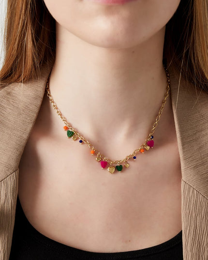 ketting vibrant hearts