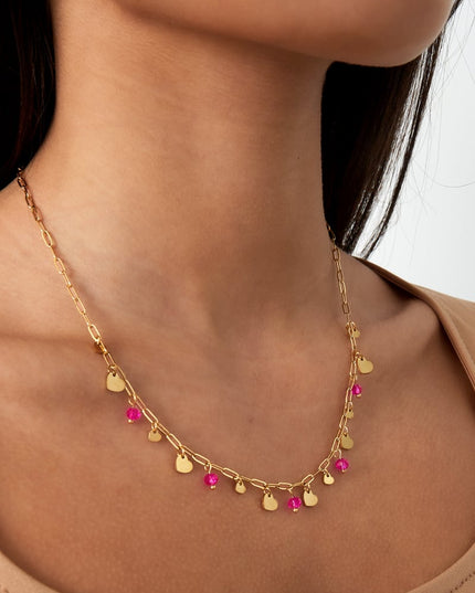 Full of love Necklace - Pink Gold