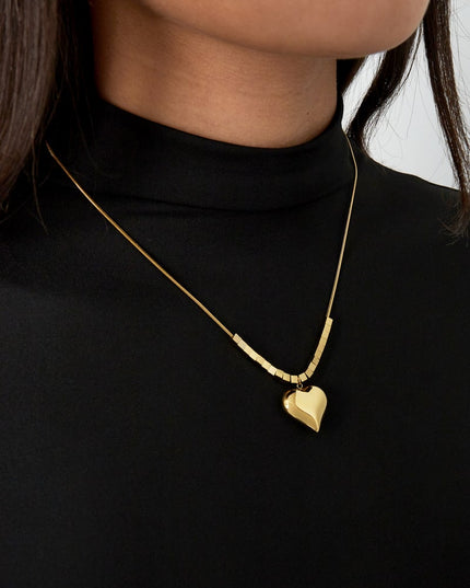trendy heart ketting