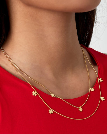 dubbele klaver ketting