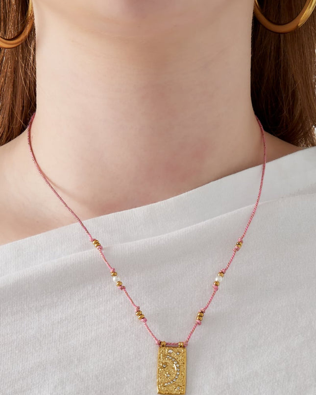 moony ketting - oranje &
