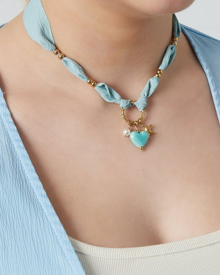 Flower Ketting - Licht blauw