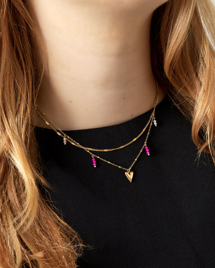 Dubbele liefdesketting - zilverkleur