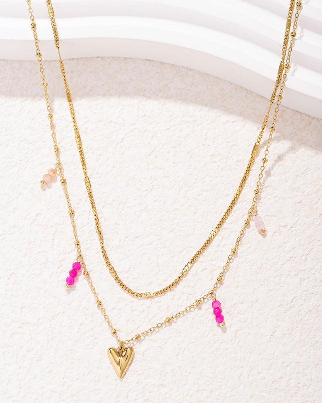 Dubbele liefdesketting - zilverkleur