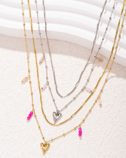 Dubbele liefdesketting - zilverkleur