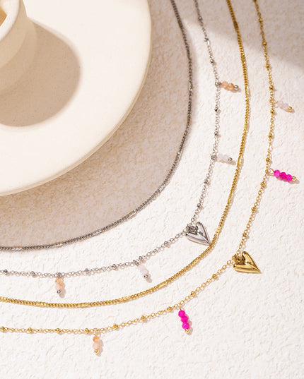 Dubbele liefdesketting - zilverkleur