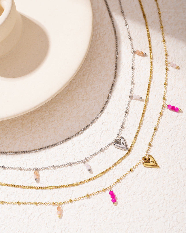 Dubbele liefdesketting - zilverkleur