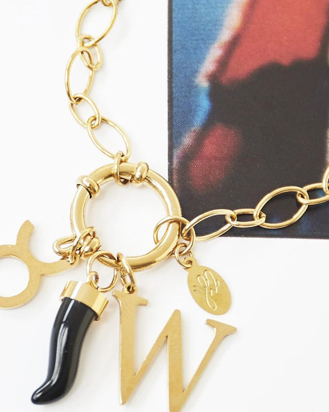 Charm Zodiac Taurus Zilver Stainless Steel