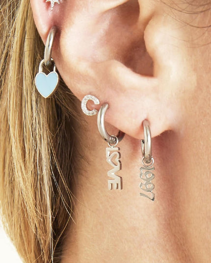 DIY Charm Geboortejaar Zilver - 1985 Stainless Steel