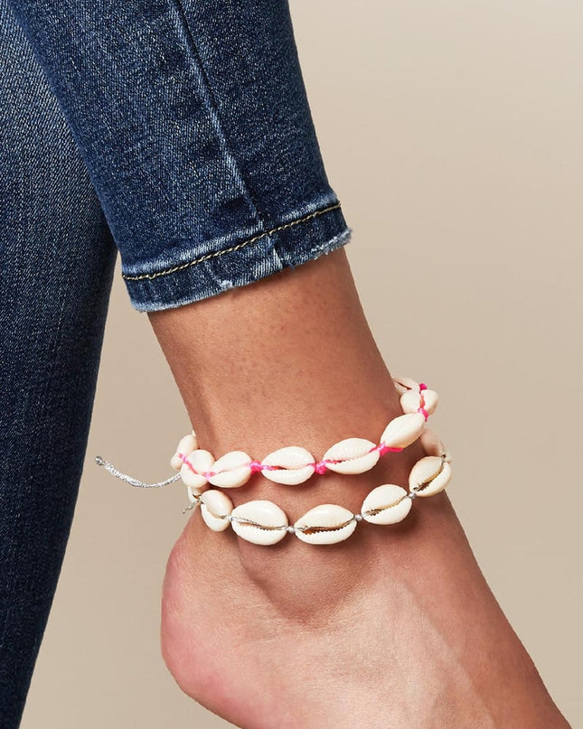 Enkelbandje Shell Beach Goud kleur Schelpjes