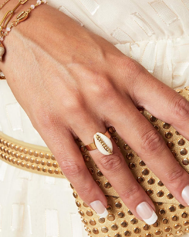 Ring Shell Obsession Goud kleur Koper
