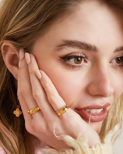 Roestvrij stalen ring Goud kleur Stainless Steel 15