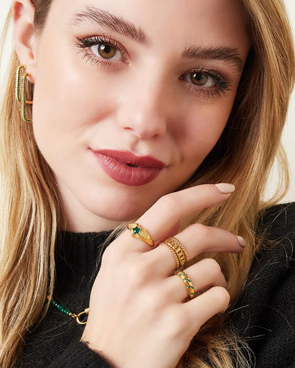 Ring zirkoon swirl Zilver Stainless Steel 16