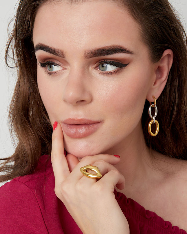 Ring mond - Goud kleur - 16