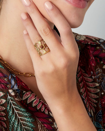 sierlijke ring met steen