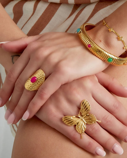 statement vlinder ring