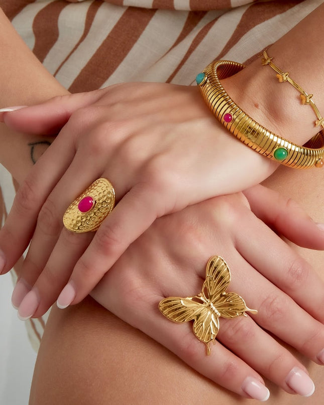 statement vlinder ring