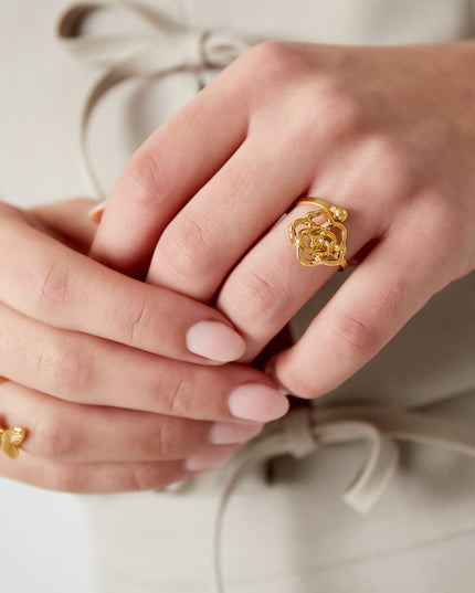 floral touch ring